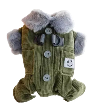 Jumpsuit Corduroy Fleece-Lined