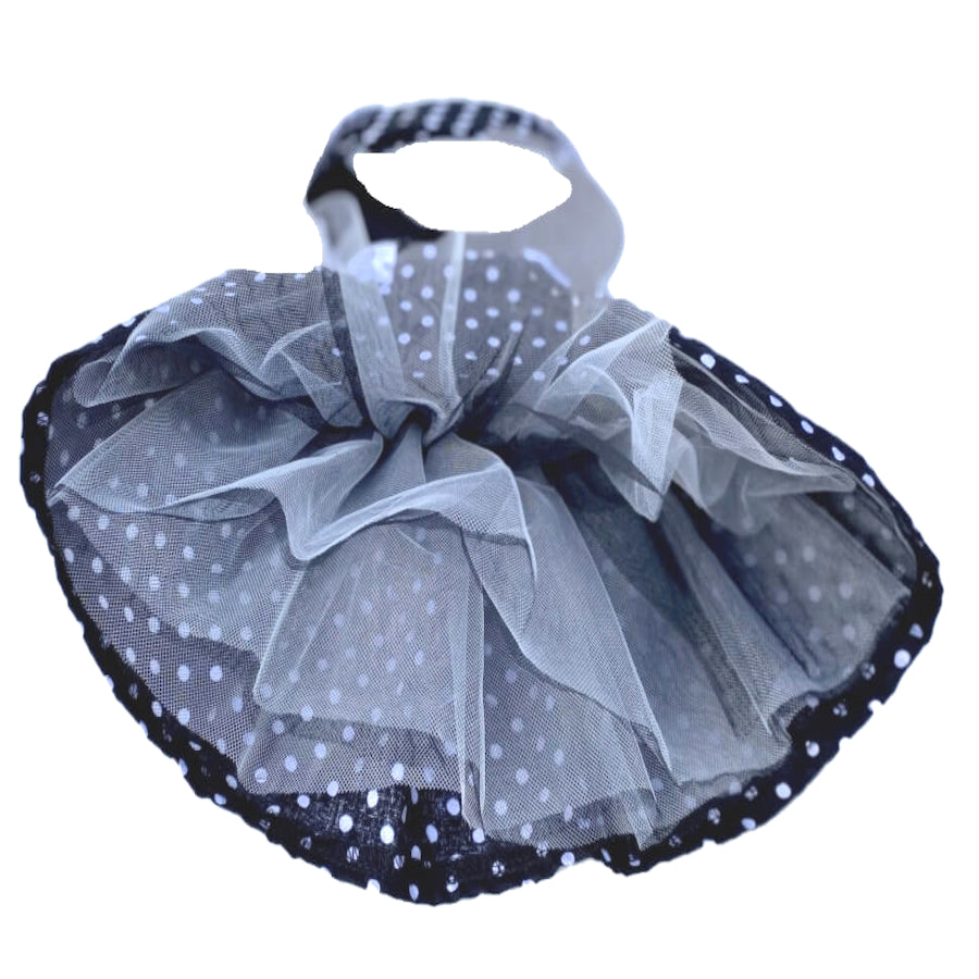 Dress Black Polka Dot with Matching Lead