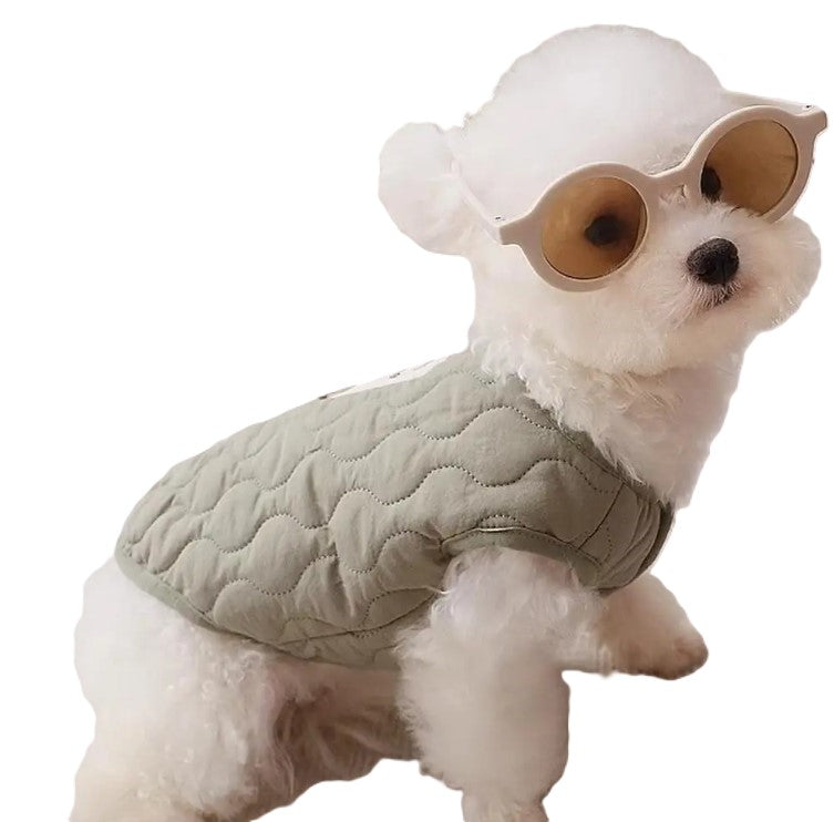 Coat Fleece Khaki Green Quilted