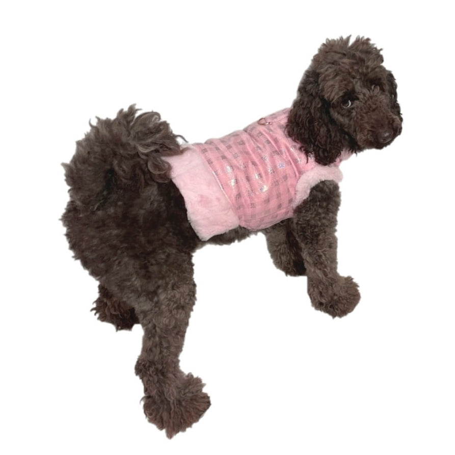 Coat Pink Check Plush