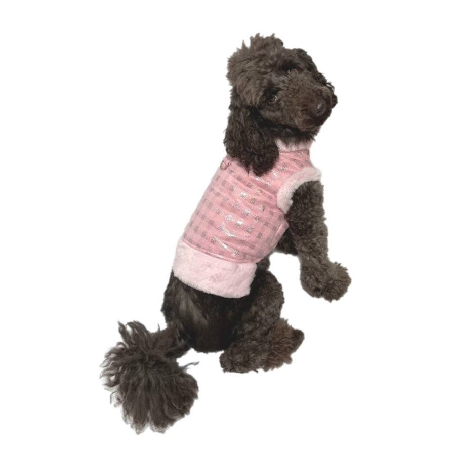 Coat Pink Check Plush