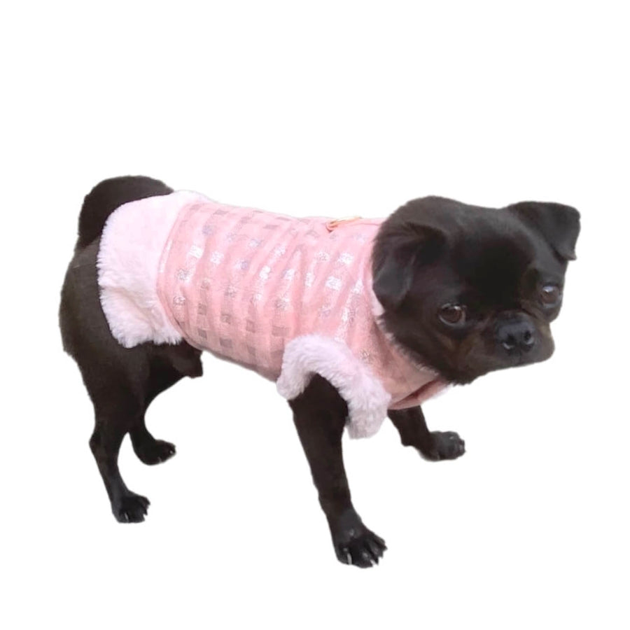 Coat Pink Check Plush