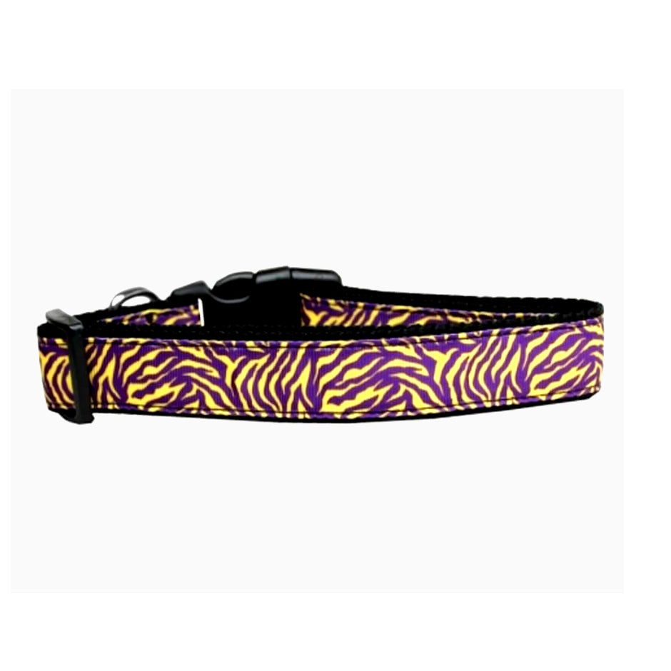 Luxury Collar or Lead Webbed Purple Tiger