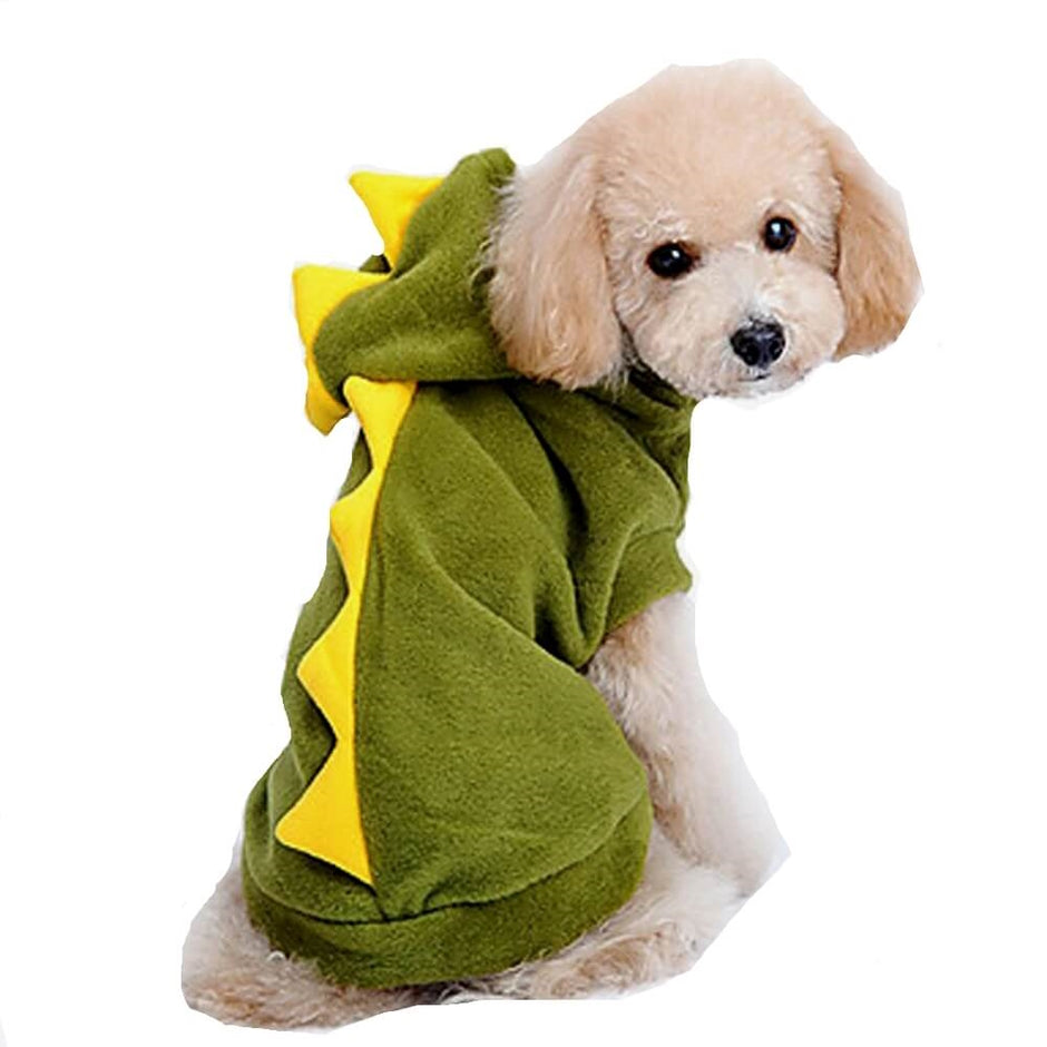 Coat Fleece Green Dinosaur