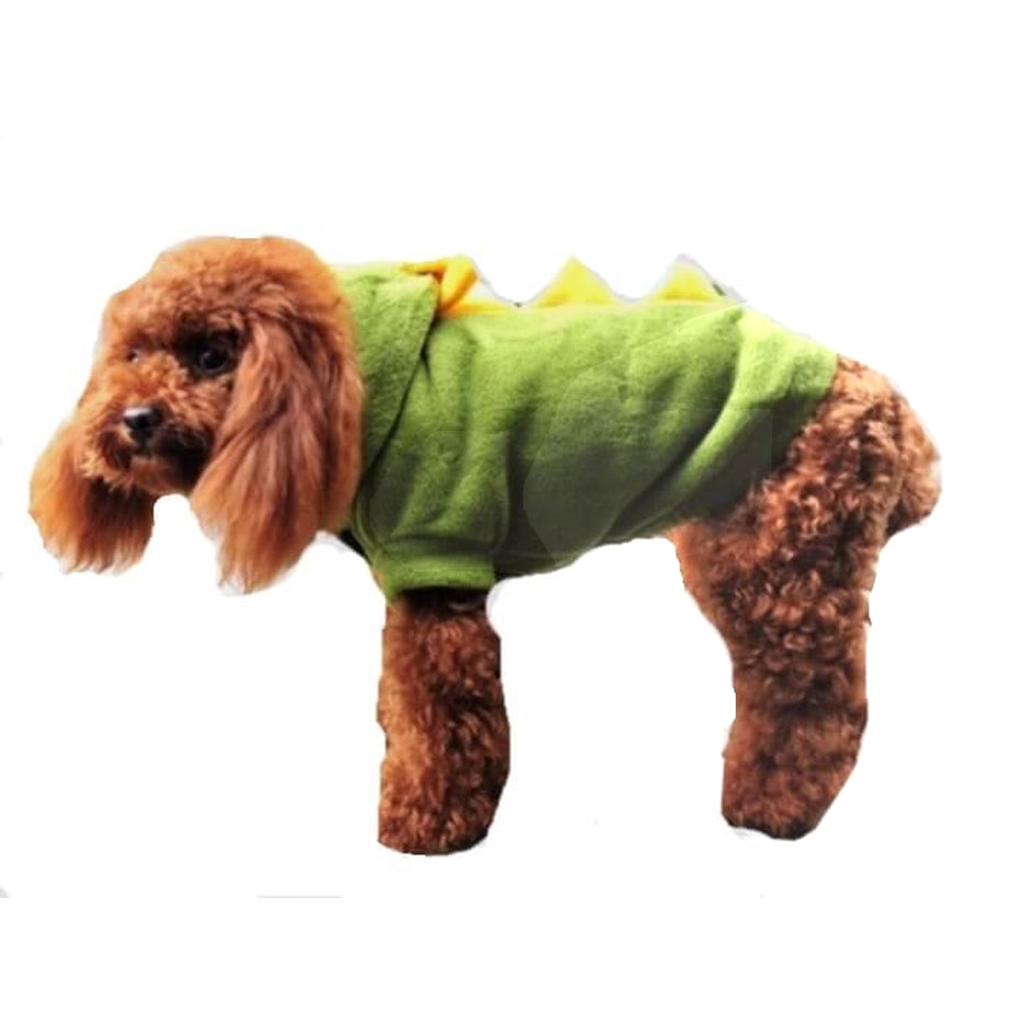 Coat Fleece Green Dinosaur