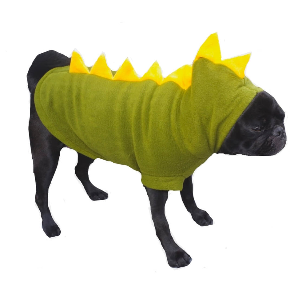 Coat Fleece Green Dinosaur