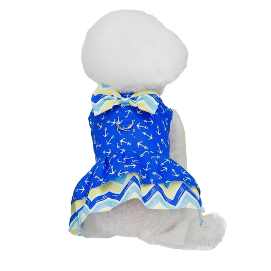 Dress Blue Anchors Away with Matching Lead