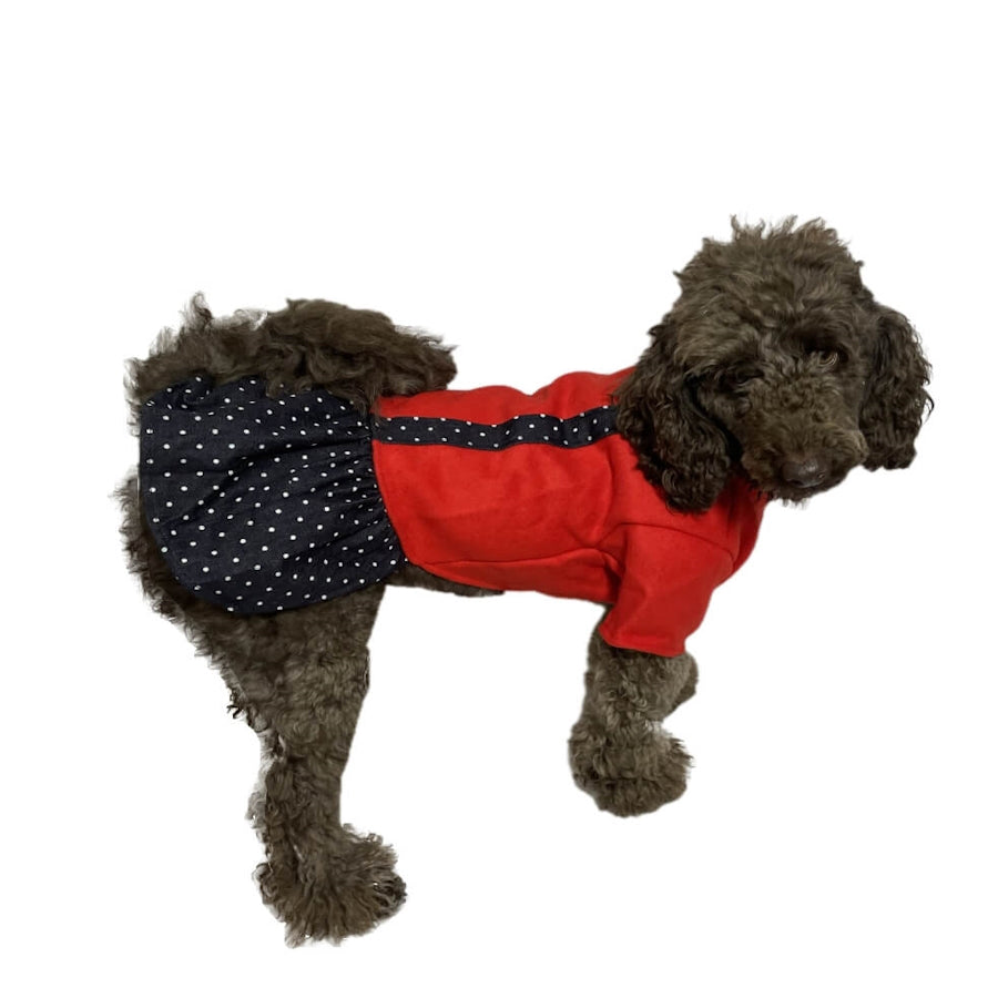 Dress Retro Red Fleece