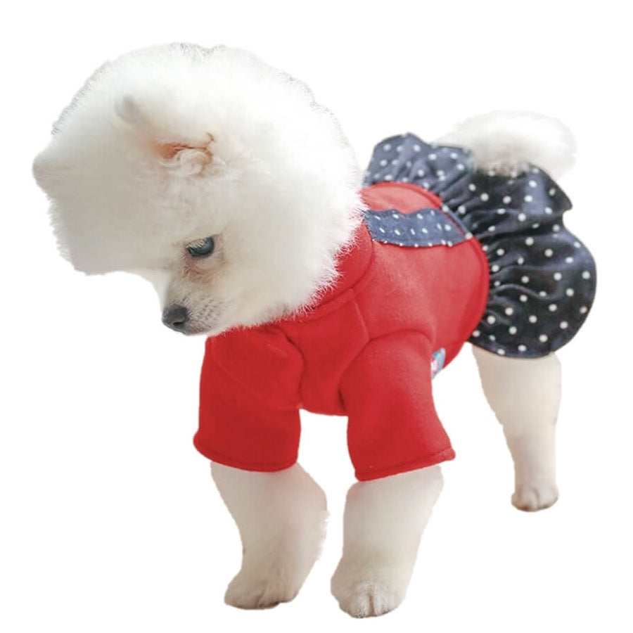 Dress Retro Red Fleece