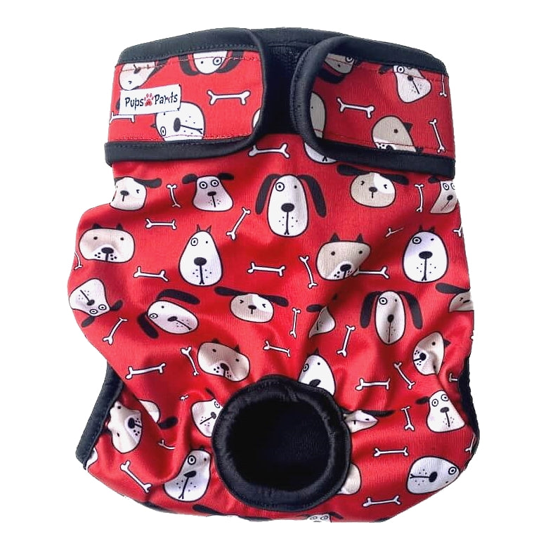 Sanitary Pants Red Hound Heads