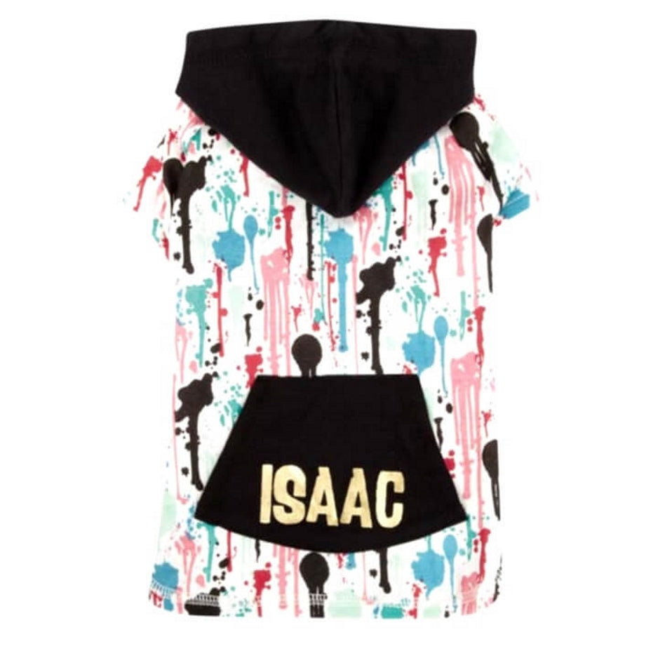 Shirt Hoodie Isaac Mizrahi Paint Splatter