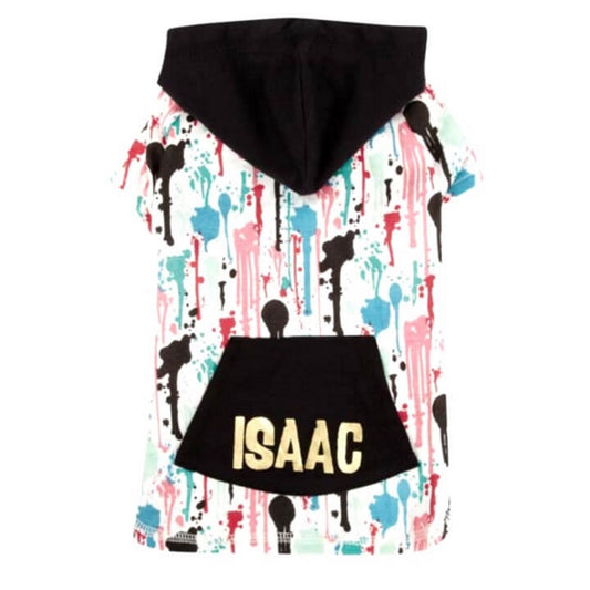Shirt Hoodie Isaac Mizrahi Paint Splatter