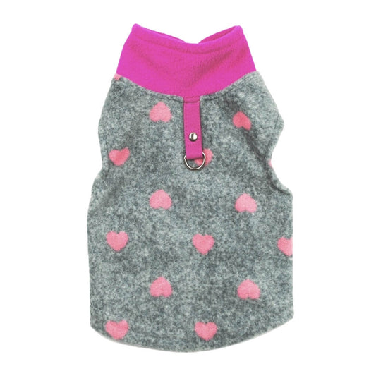 Sweater Fleece Pink Hearts