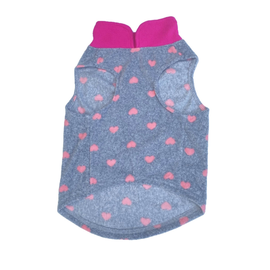 Sweater Fleece Pink Hearts