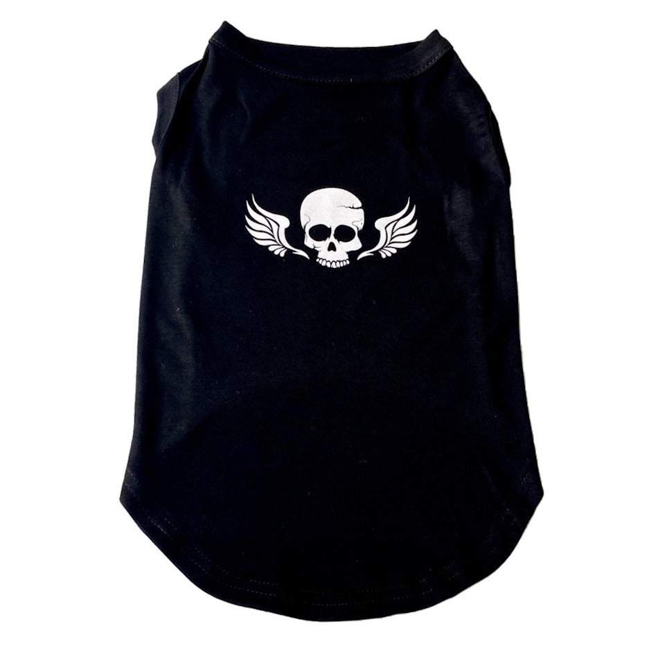 Shirt Black Winged Skull