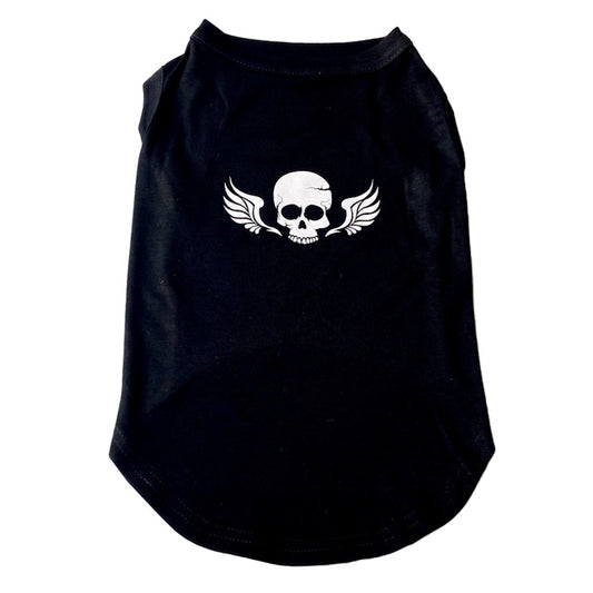 Shirt Black Winged Skull