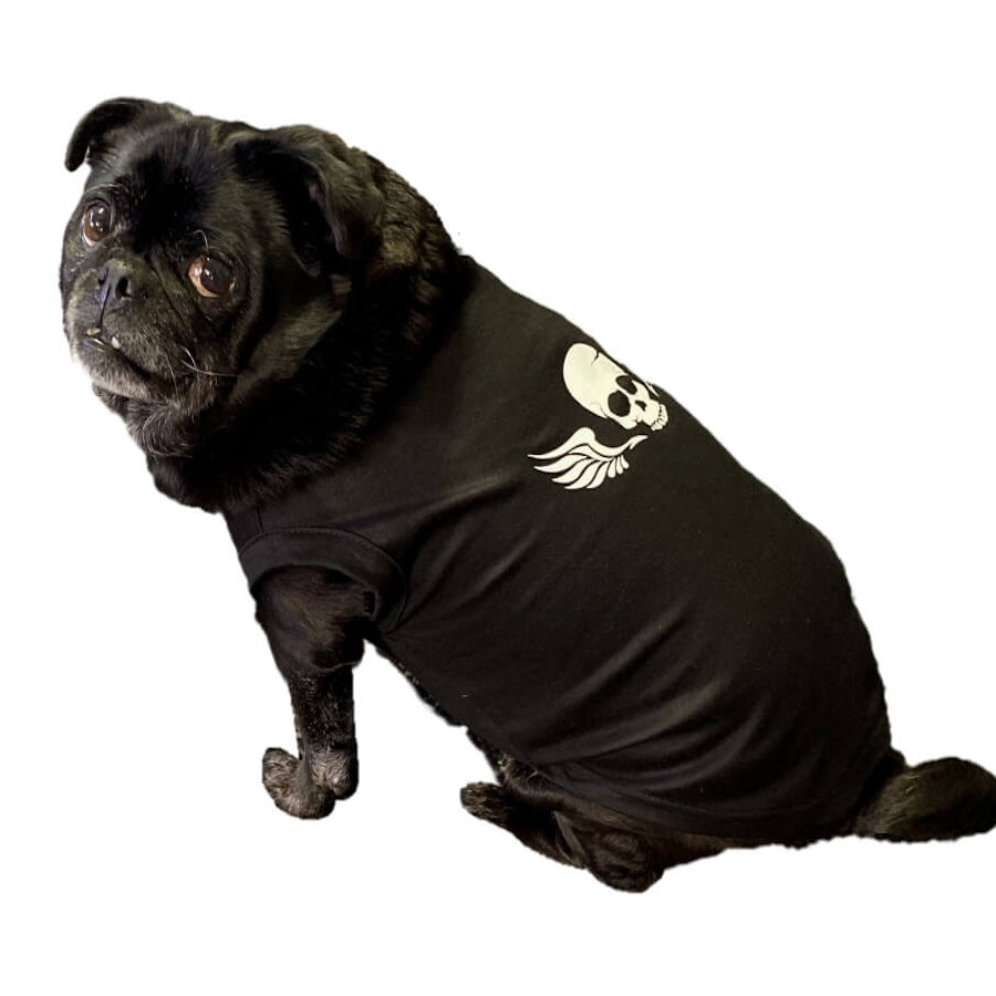 Shirt Black Winged Skull