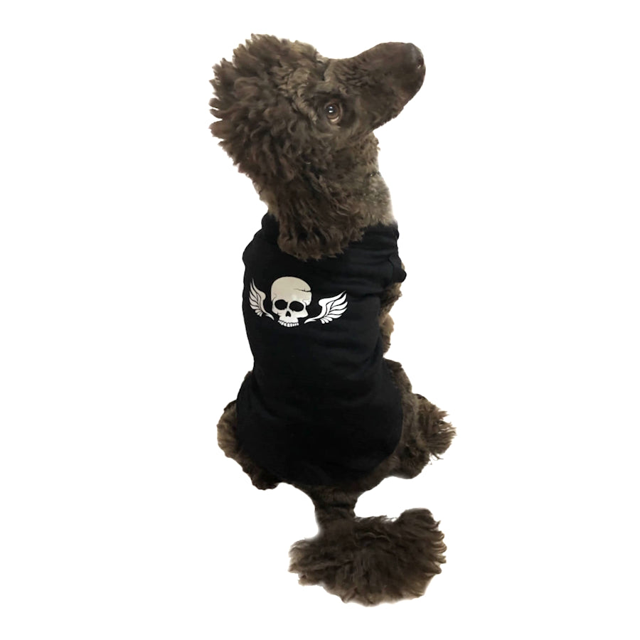 Shirt Black Winged Skull