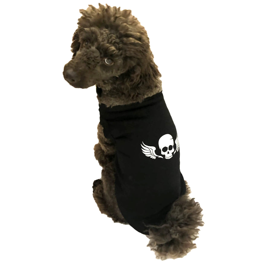 Shirt Black Winged Skull