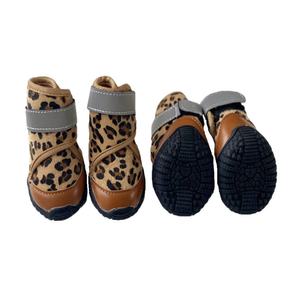Large Paw Non-Skid Shoes Leopard