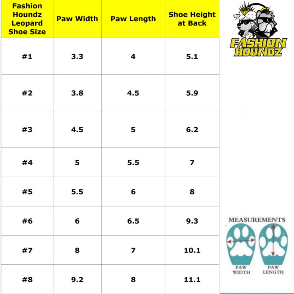 Large Paw Non-Skid Shoes Leopard