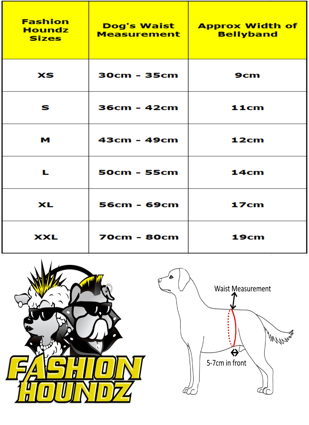 Belly Band Wrap Blue Houndz