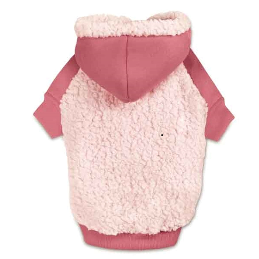 Hoodie Pink Sherpa Fleece