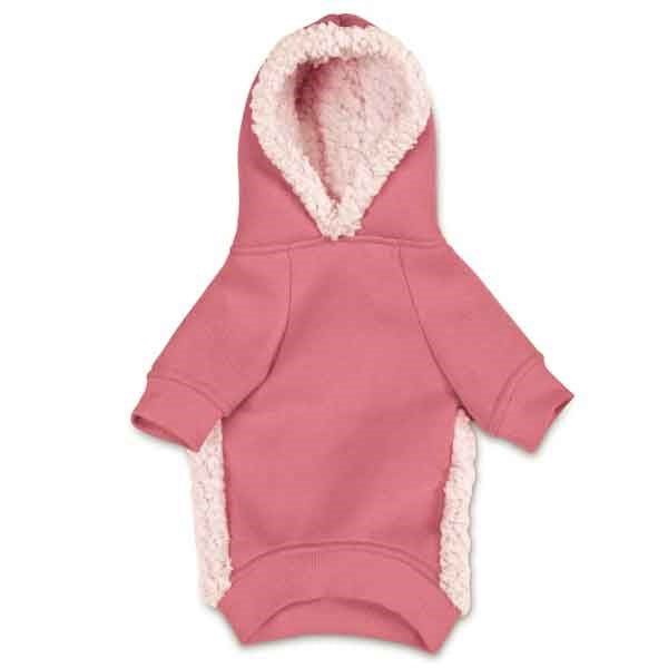 Hoodie Pink Sherpa Fleece