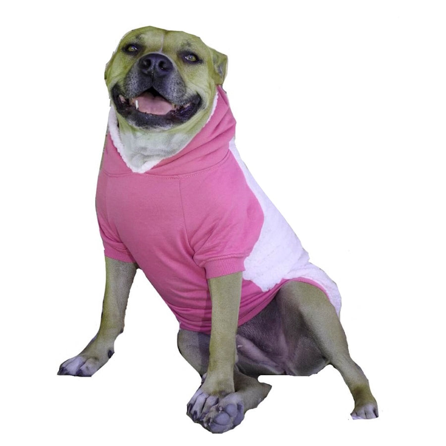 Hoodie Pink Sherpa Fleece