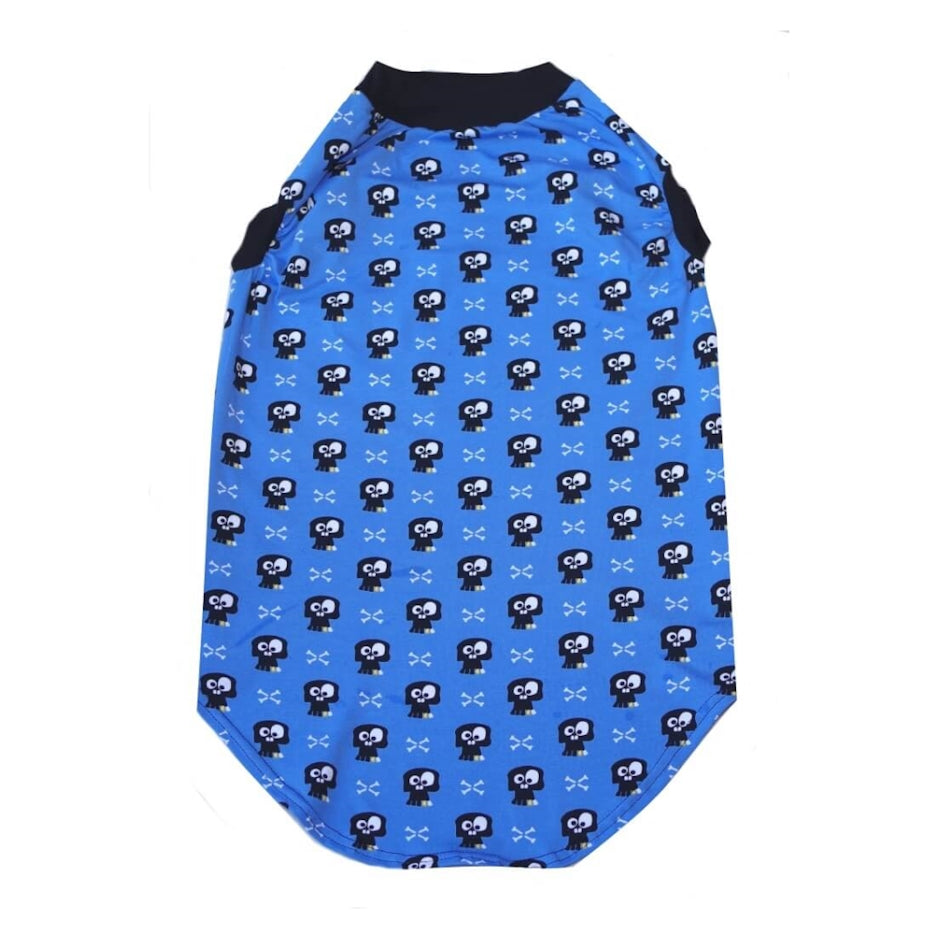 Shirt Blue Crazy Skulls
