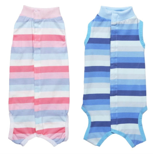 Dog Medical Recovery Jumpsuit Multicolour Stripes