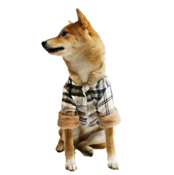 Coat Plush Fleece Plaid