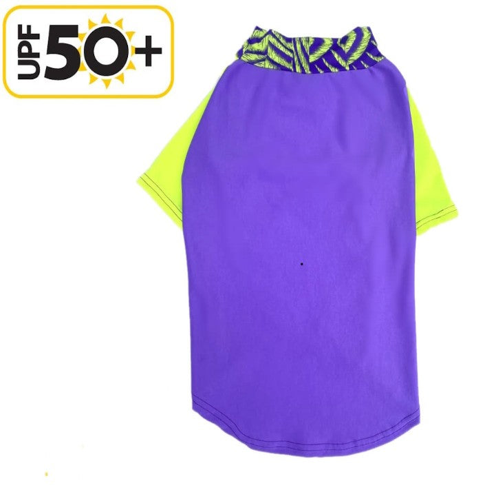 Purple rash shirt on a white background