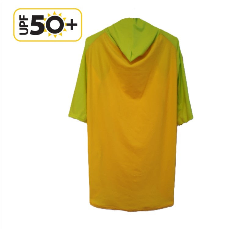 Yellow rash shirt on a white background