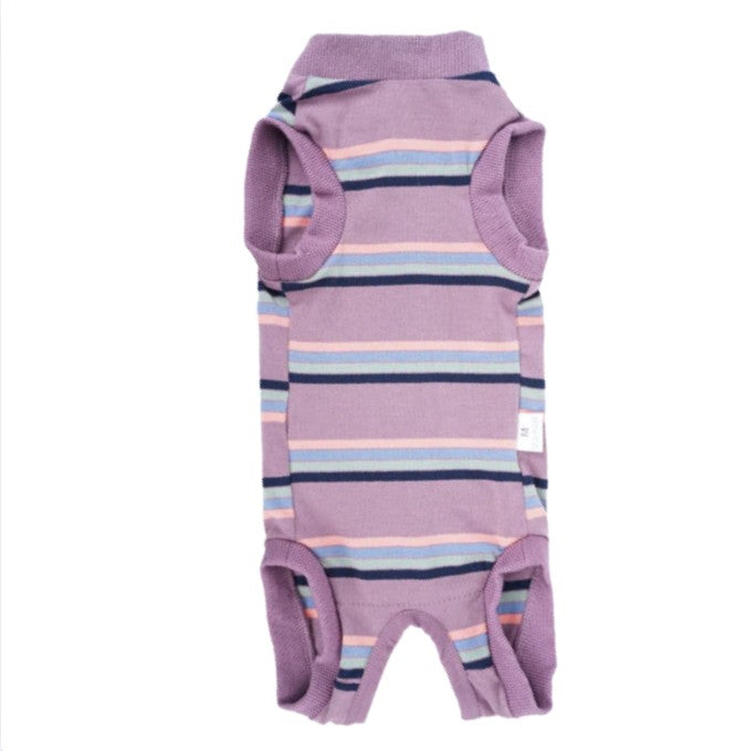 Dog Medical Recovery Jumpsuit Purple Multi