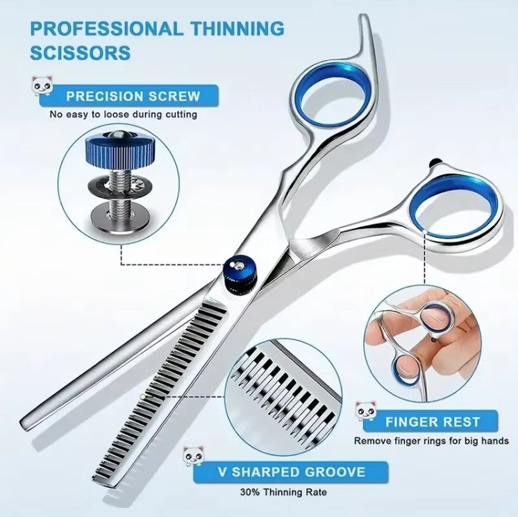 Dog Scissors & Thinning Shears Grooming Set