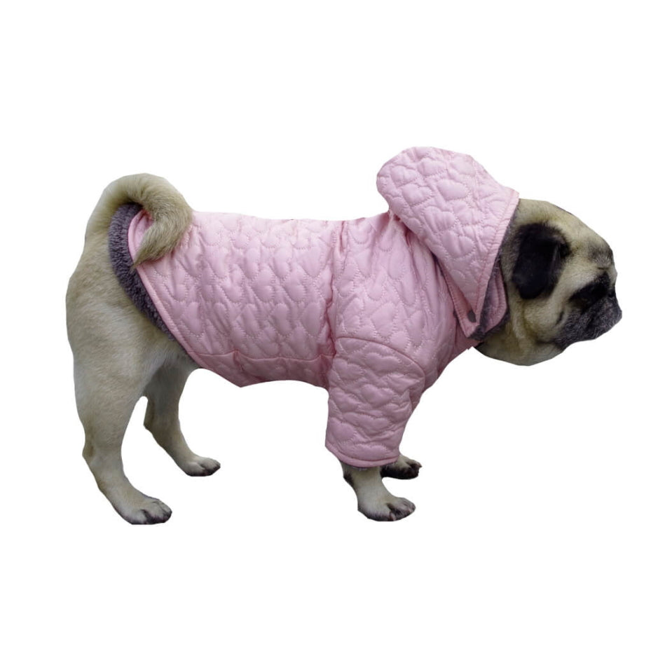 Coat Pink Hearts Waterproof