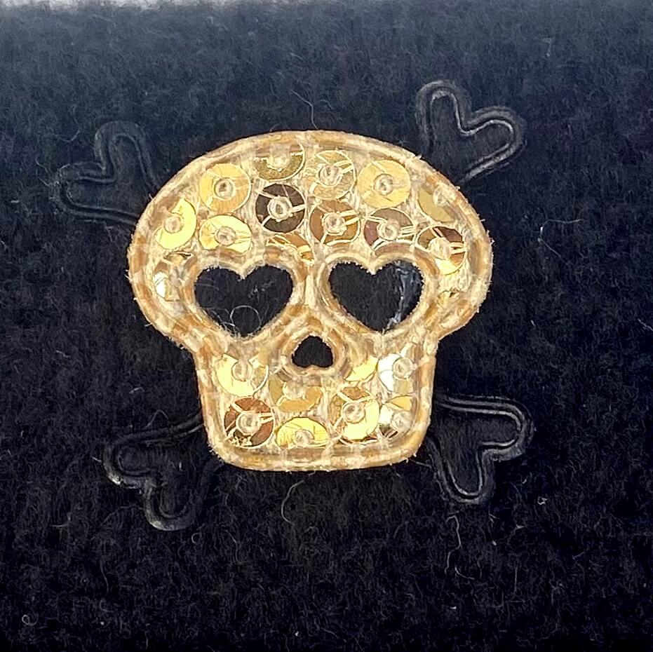 Coat Fleece Black Scary Skulls