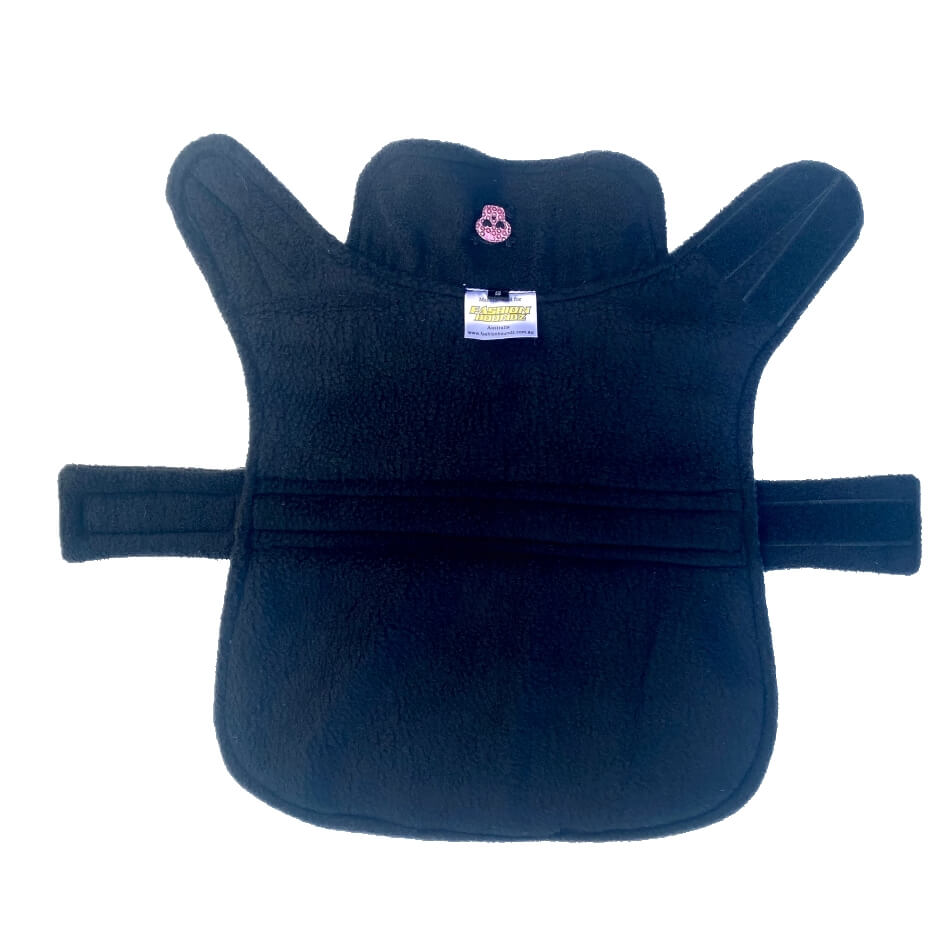 Coat Fleece Black Scary Skulls