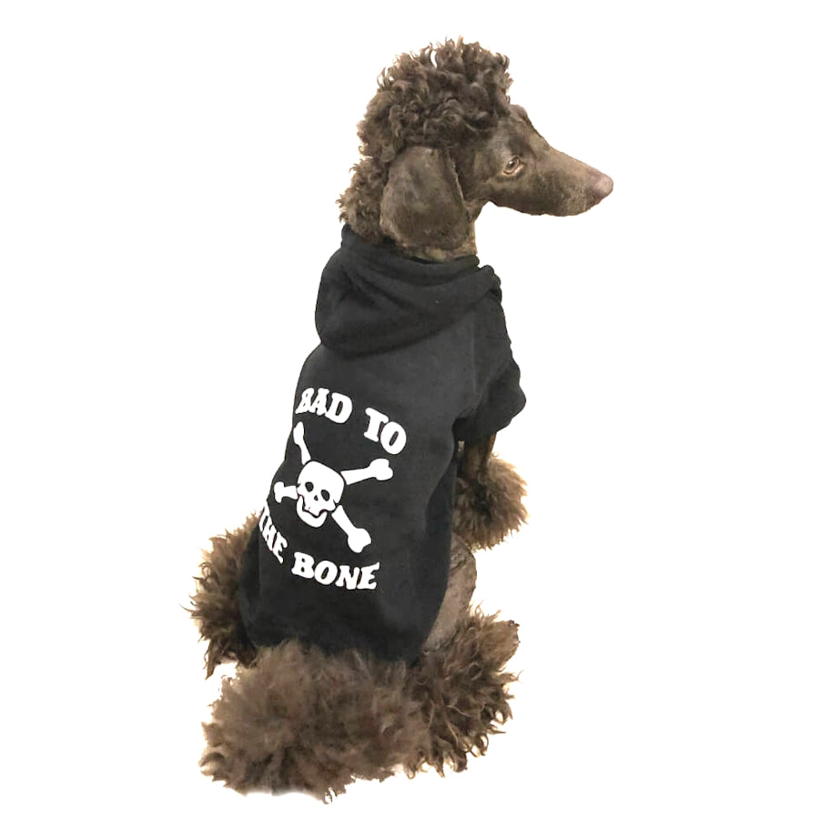 Hoodie Fleece Black Bad to the Bone