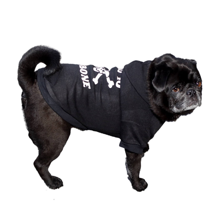 Hoodie Fleece Black Bad to the Bone