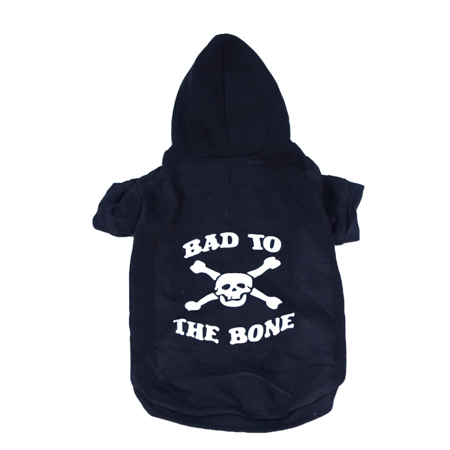 Hoodie Fleece Black Bad to the Bone