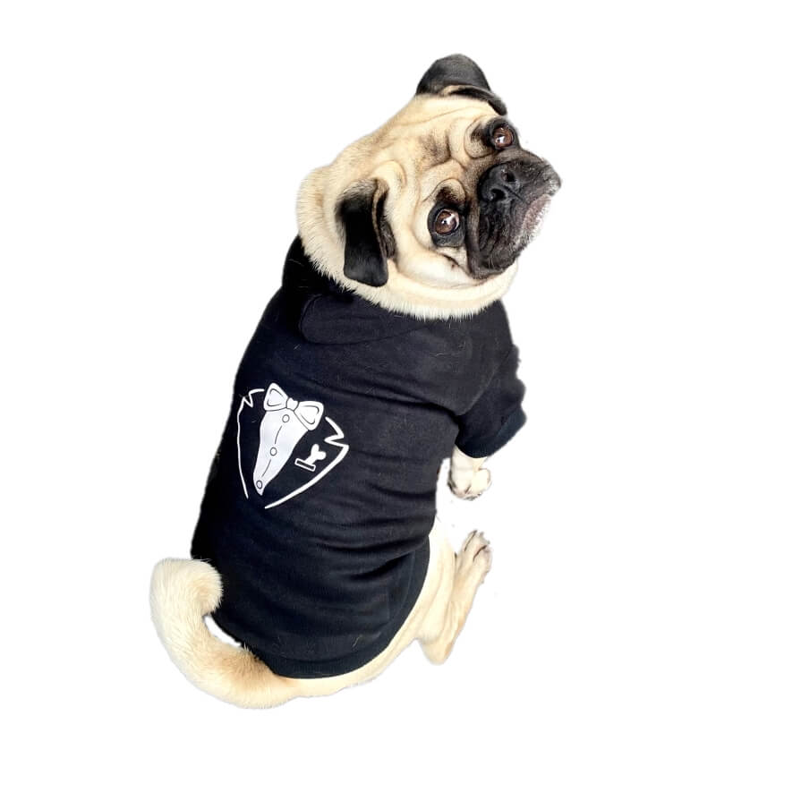 Hoodie Fleece Black James Bone