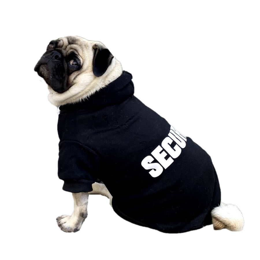 Hoodie Fleece Black Security V1