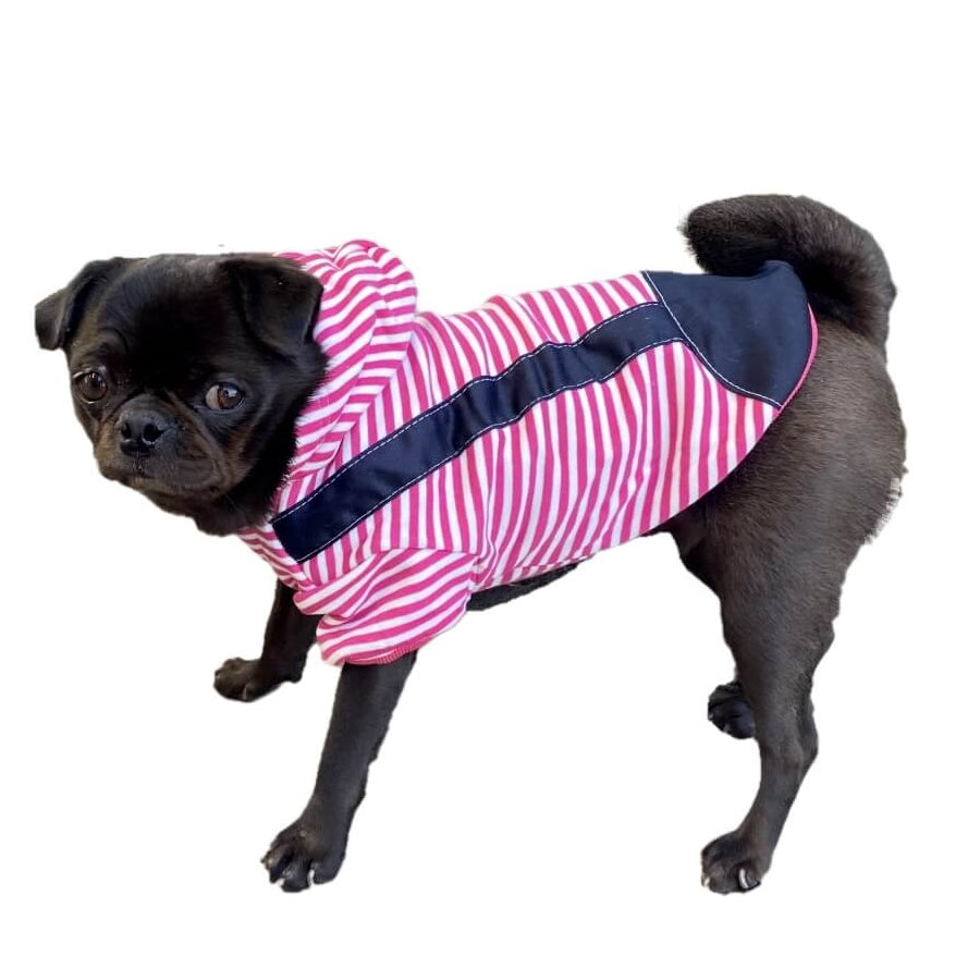 Hoodie Fleece Pink Dungarees