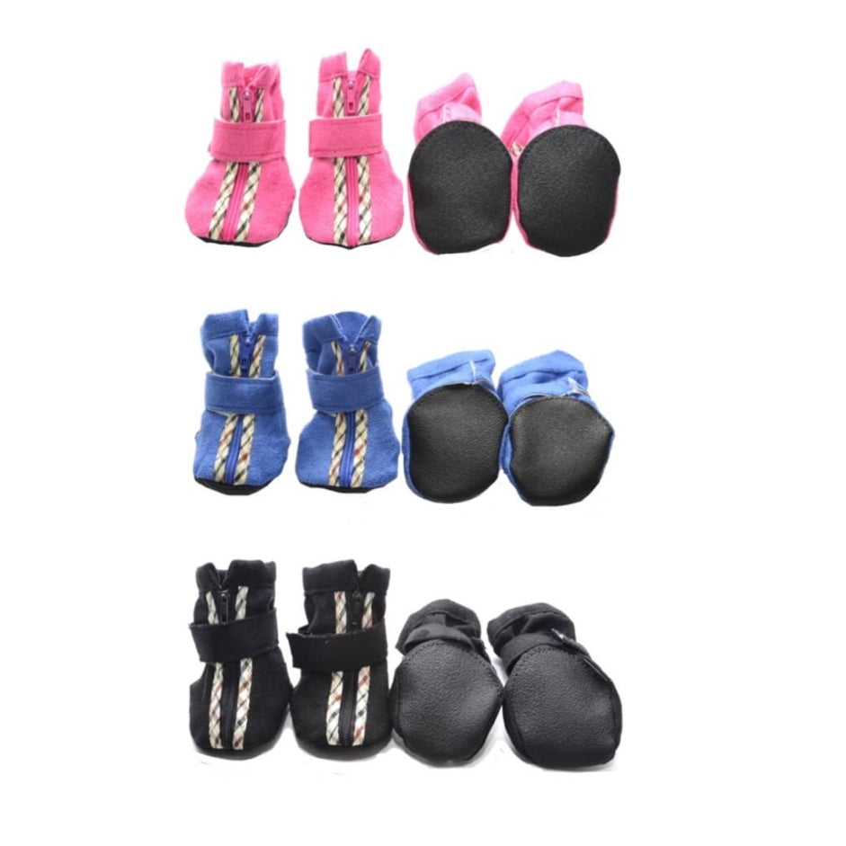 Small Paw Non-Skid Black Slipper Shoes