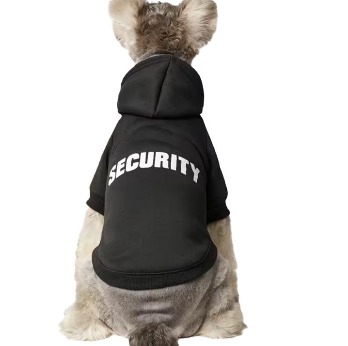 Hoodie Fleece Black Security V2