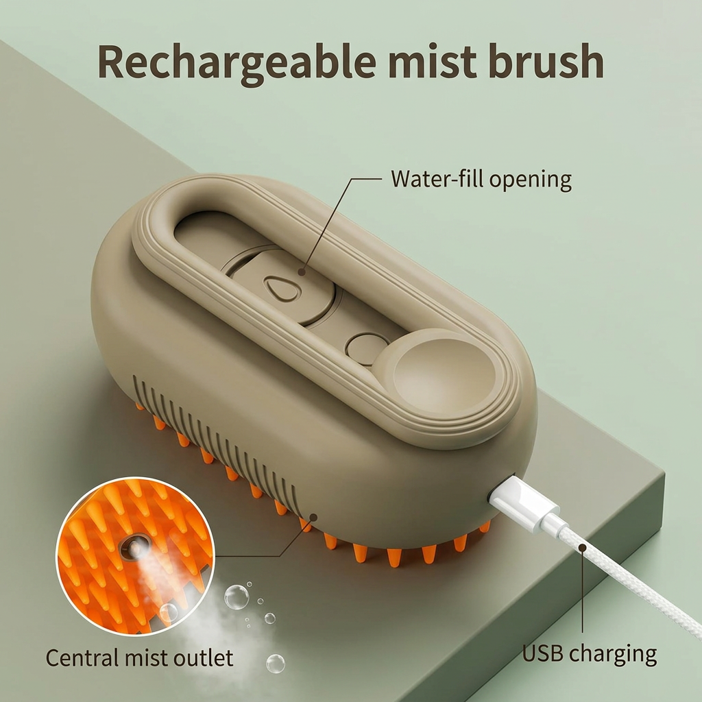 Grooming Steam Pet Brush
