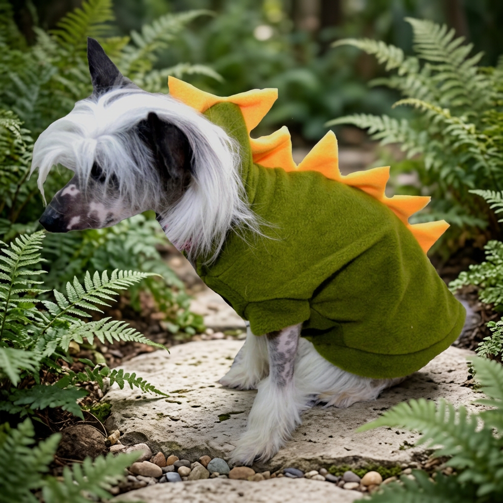 Coat Fleece Green Dinosaur