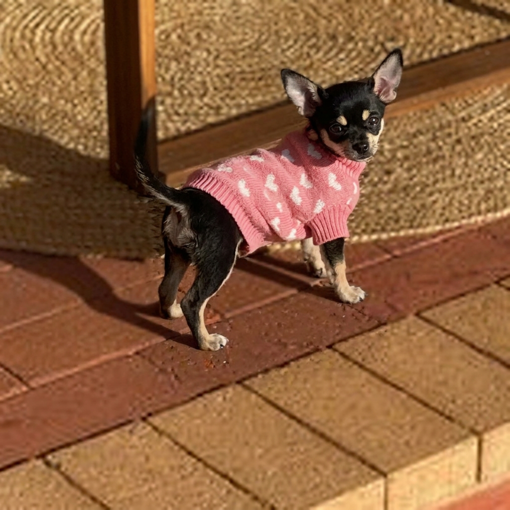 Sweater Pink Hearts Knit